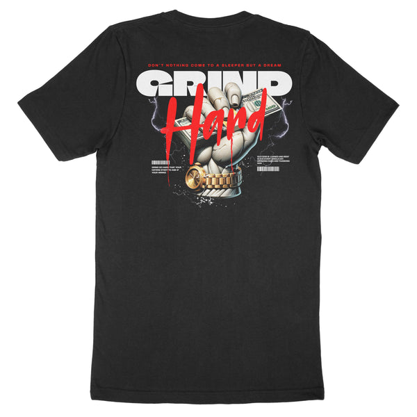 Grind Hard Short Sleeve Tee Shirt ART ON SHIRTS Small Black