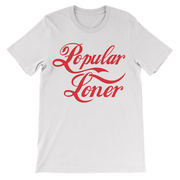 Popular Loner Tee Shirt ART ON SHIRTS Small Red / White T