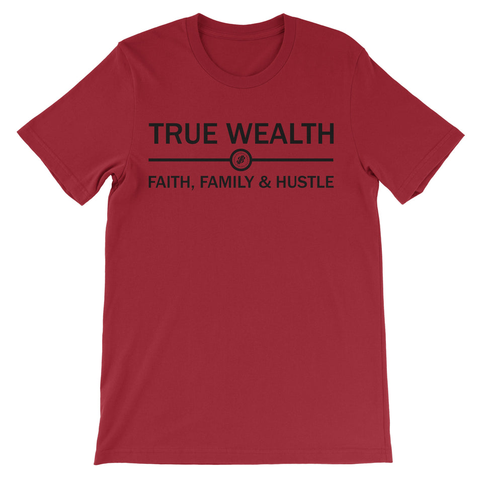 True Wealth Tee Shirt ART ON SHIRTS Small Red 