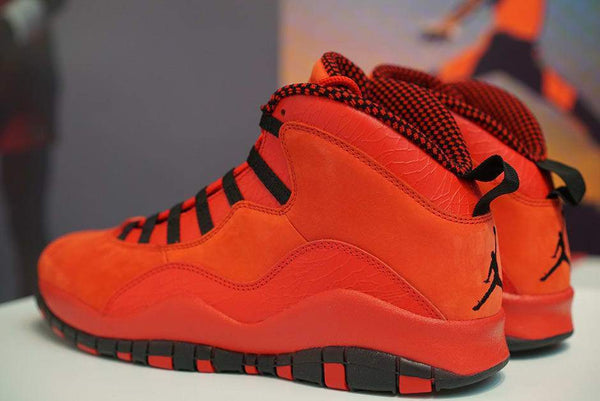 Micheal Jordan and Steve Wiebe 2018 Retro 10 Red And Black ColorWay
