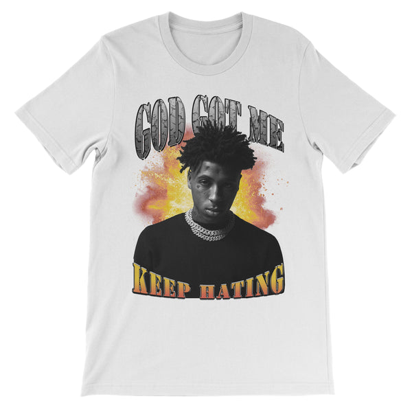 YB God Got Me Shirt ART ON SHIRTS Small White 