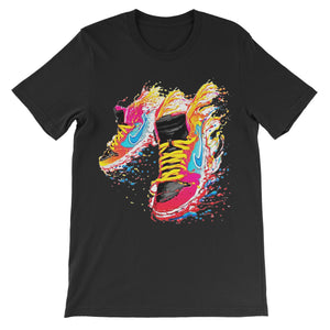 Fly Kicks Short-Sleeve T-Shirt Shirt ART ON SHIRTS Small Black 
