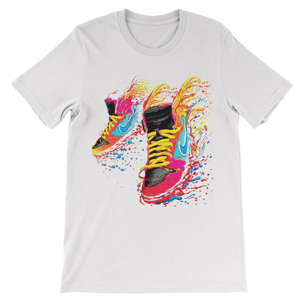 Fly Kicks Short-Sleeve T-Shirt Shirt ART ON SHIRTS Small White 