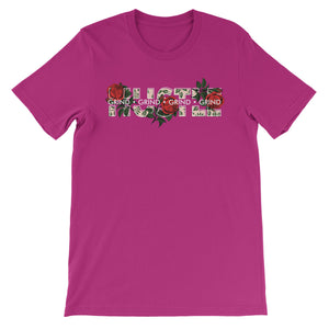 SHORT-SLEEVE "HUSTLE" T-SHIRT Shirt ART ON SHIRTS Small Berry 