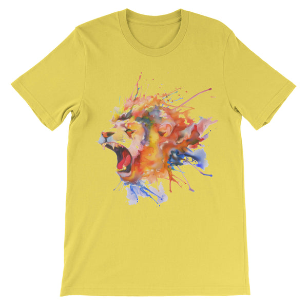 Roaring Lion Shirt ART ON SHIRTS Small Yellow 