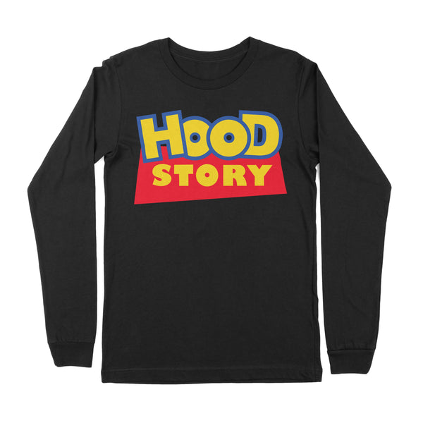 Long Sleeve Hood Story Tee - Bandionaire Clothing